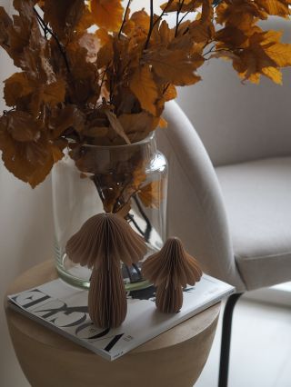 „Podzim klepe na dveře 🍁 Papírové houby a stabilizovaný buk promění každý koutek v malý kousek lesa. Vytvořte si doma...